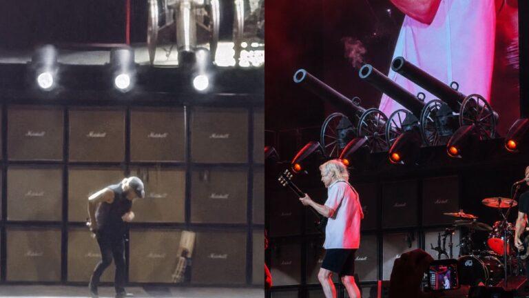 Canhão falha durante show do AC/DC e quase atinge Brian Johnson em Las Vegas