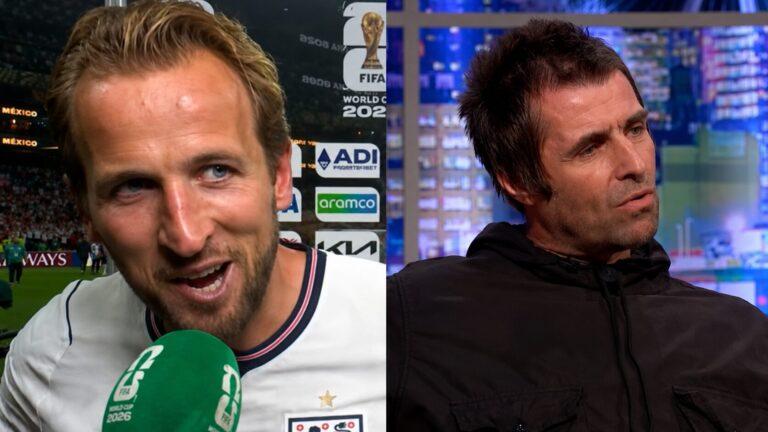 Liam Gallagher reage após Harry Kane perder a voz cantando Wonderwall na Copa do Mundo