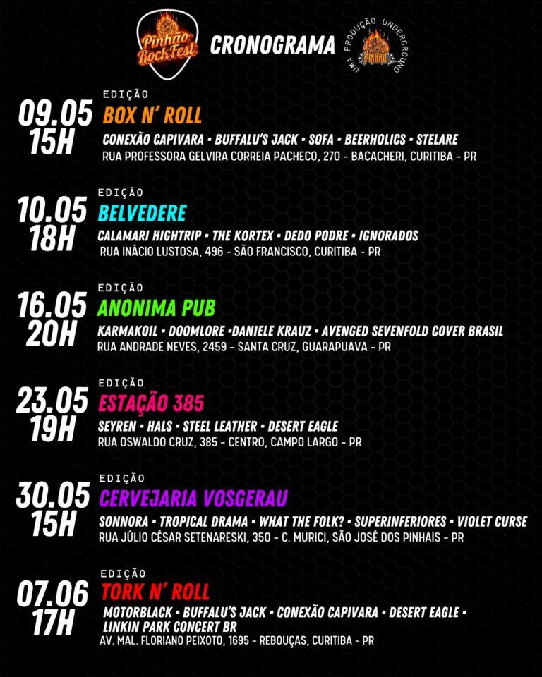Pinhão RockFest consolida-se como um dos principais circuitos de fomento ao rock noParaná