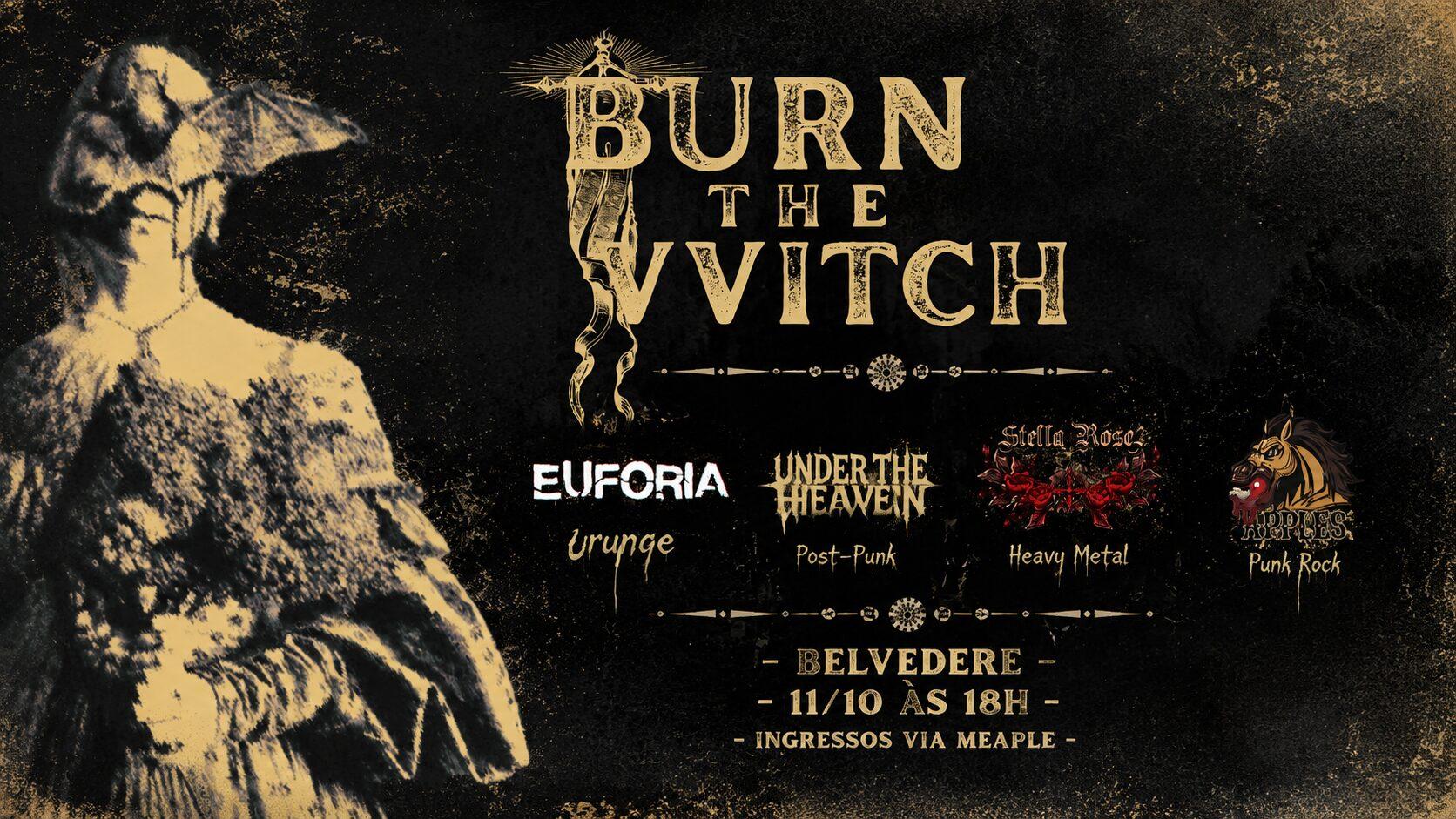 Burn The Witch reúne quatro bandas e concurso de fantasias em evento beneficente em Curitiba