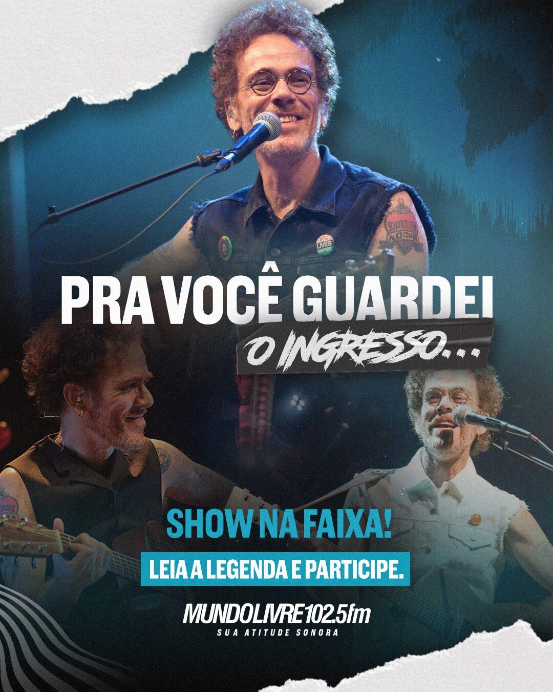 Nando Reis está chegando a Maringá com a turnê Voz e Violão e, pra você, a Mundo Livre guardou ingressos!