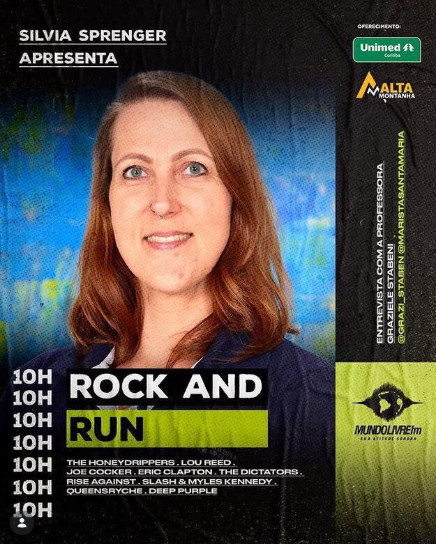 Rock And Run com a coordenadora de atividades...