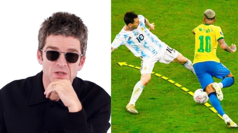 Noel Gallagher durante entrevista em que comentou suas previsões para a Copa do Mundo de 2026.