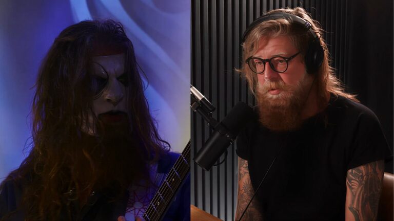 Integrantes do Slipknot durante apresentação ao vivo enquanto a banda prepara um novo álbum produzido por Matt Wallace.