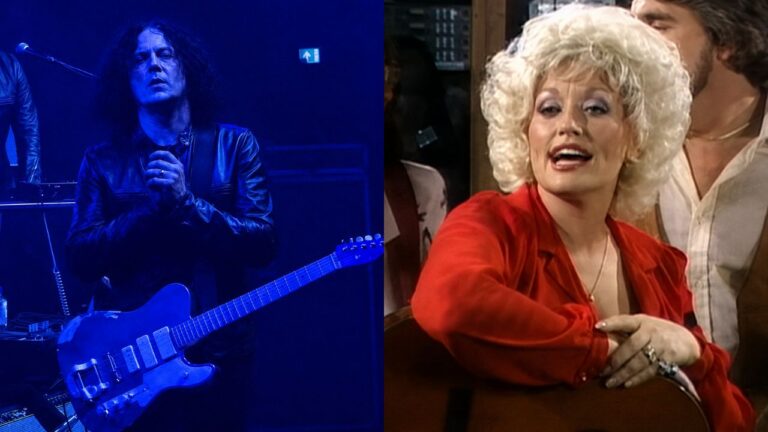 Jack White tocando Jolene em homenagem a Dolly Parton durante show em Londres