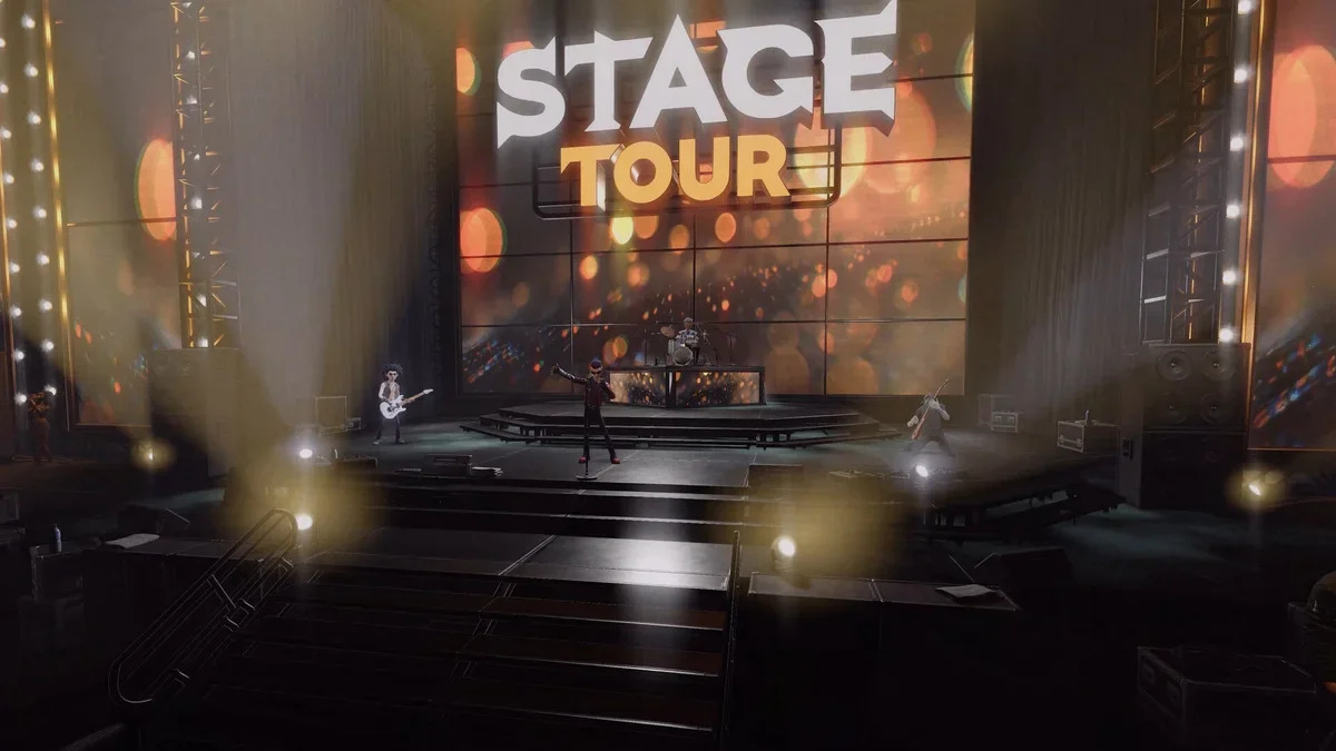 Stage Tour, sucessor espiritual de Guitar Hero, com guitarra e bateria